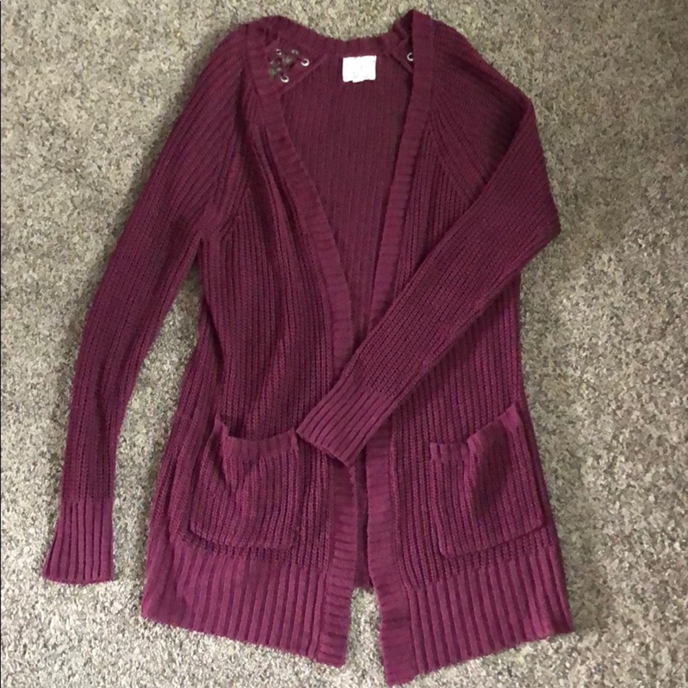 Burgundy Cardigan